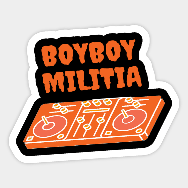 Boyboy Militia - vinyl collection (orange) Sticker by BoyboyMilitia 